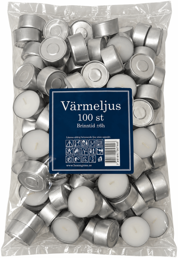 Värmeljus 6h 100-pack