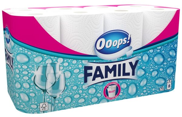 Ooops Family Hushållspapper 8 pack 1/1 pall 60 st