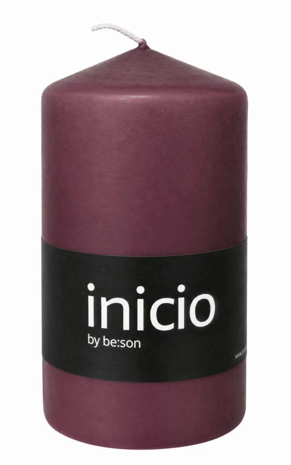 inicio Blockljus 68x120mm Soft Plommon