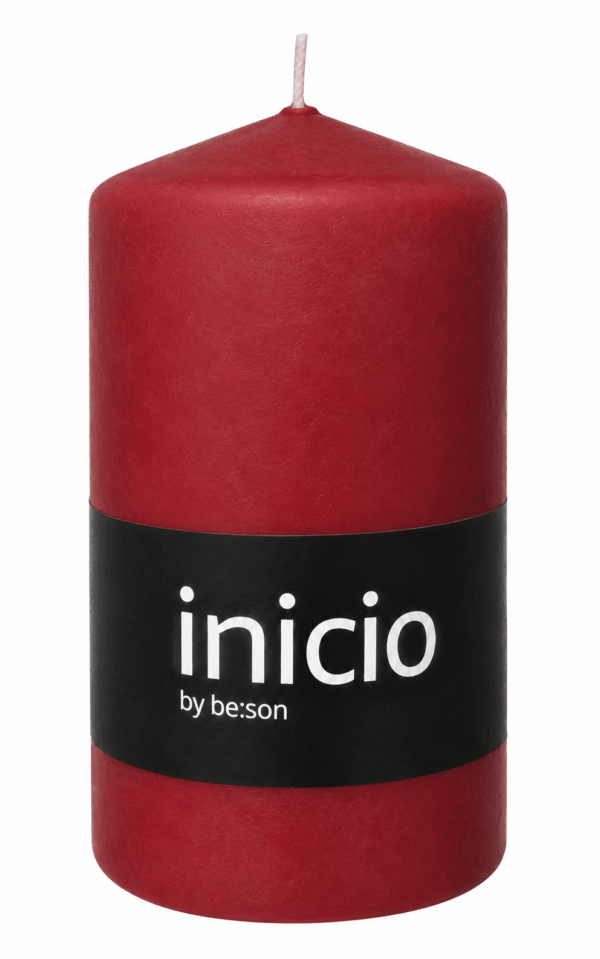 inicio Blockljus 68x120mm Röd