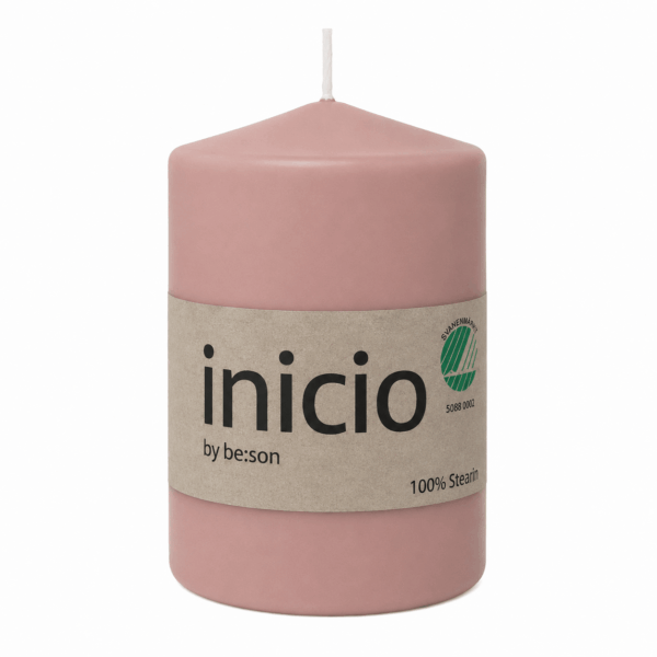 inicio Blockljus 67x100 mm Rosa 100% stearin