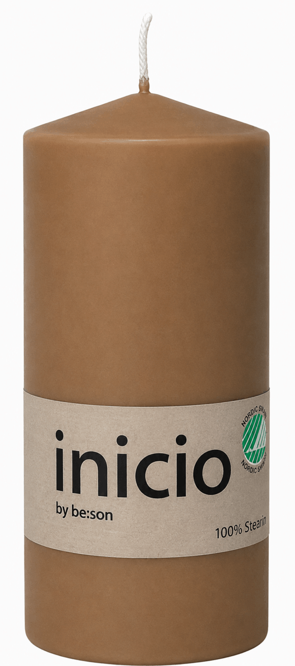 inicio Blockljus Latte 100% stearin 67x150mm Svane