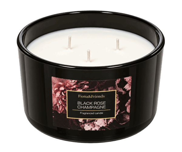 Fiona&Friends Doftljus 3 vekar Black Rose/Champagn