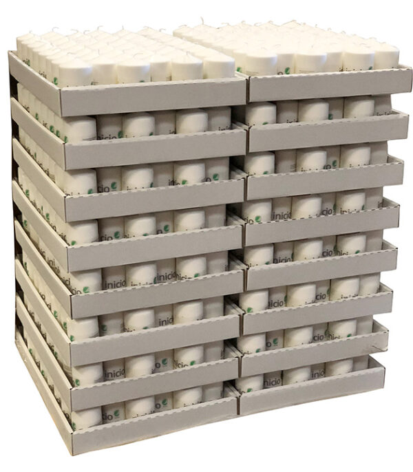 inicio Blockljus Vit 100% Stearin 67x180 mm ½ Pall