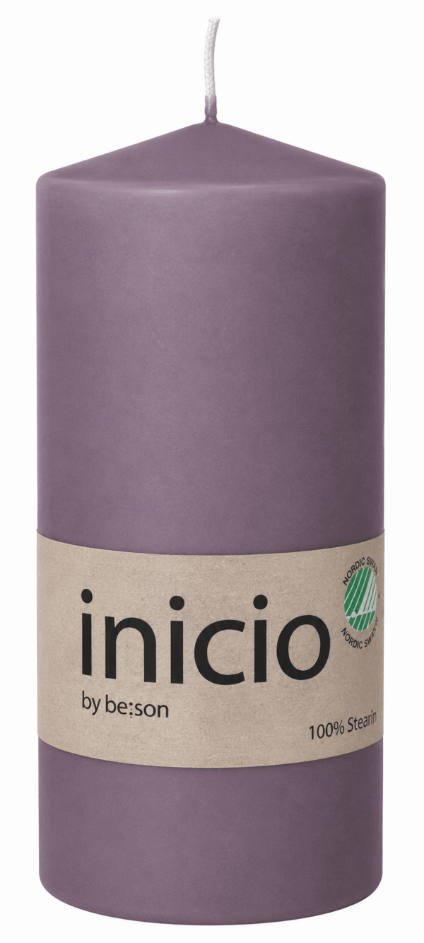 inicio Blockljus Lavendel 100% stearin 67x150mm Sv