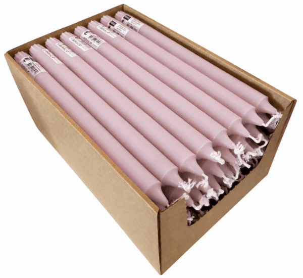 inicio Kronljus Rosa 100%stearin 28 cm 10h Svanen