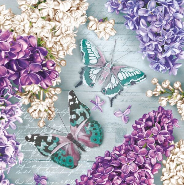inicio Servetter Collage Butterflie 3-lag 33cm 20p