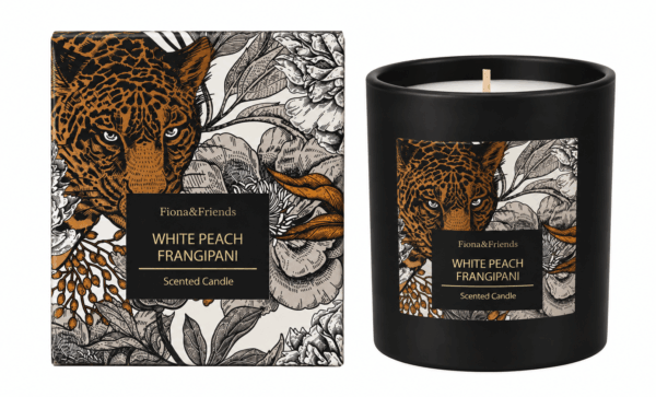 Fiona&Friends Doftljus i box White Peach Frangipan