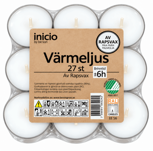 inicio Värmeljus 6h Rapsvax 27-p Svanen ¼ Expo
