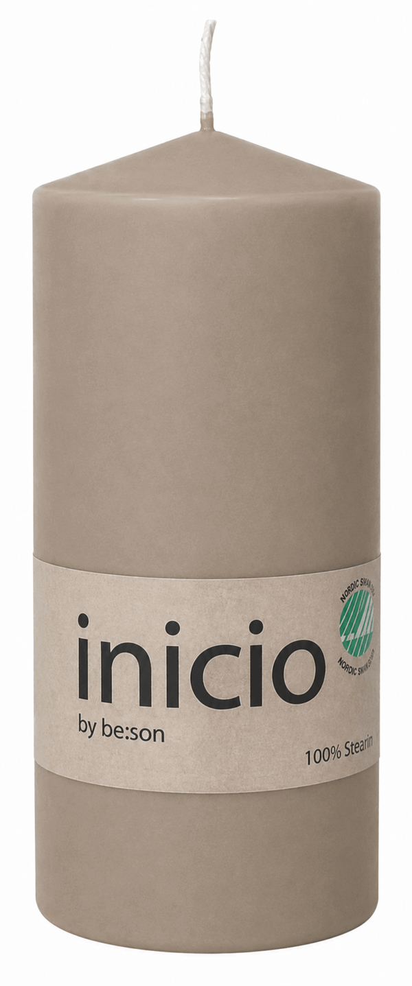 inicio Blockljus 67x150 mm Sand 100% stearin
