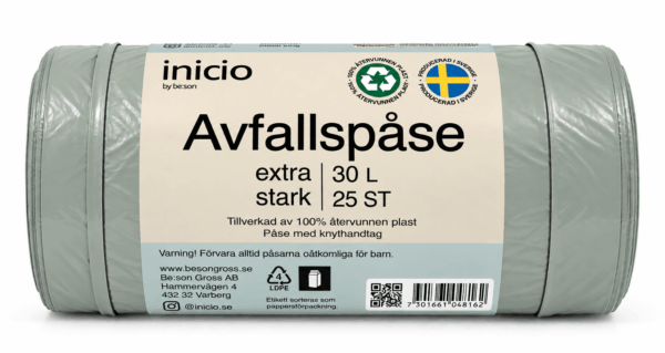 inicio Avfallspåse Extra stark. Grön  30L 25 st