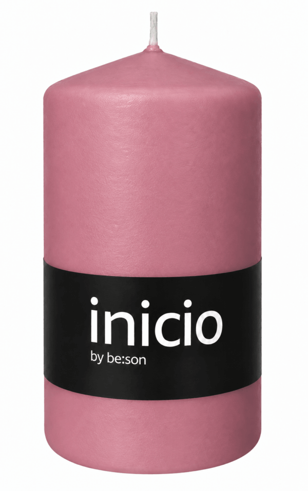 inicio Blockljus 68x120mm Gammalrosa