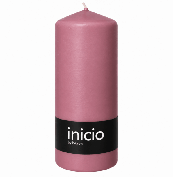 inicio Blockljus 68x180mm Gammalrosa